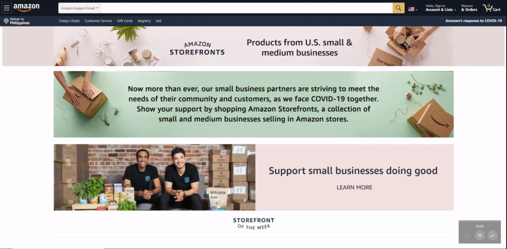 Steps on how to make a storefront on Amazon
